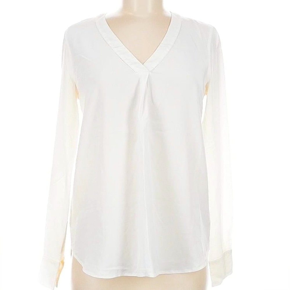 J. Crew long sleeve silk top